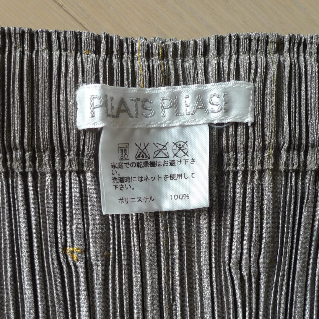 PLEATS PLEASE デニム転写 スカート 3号☆美品 イッセイミヤケ