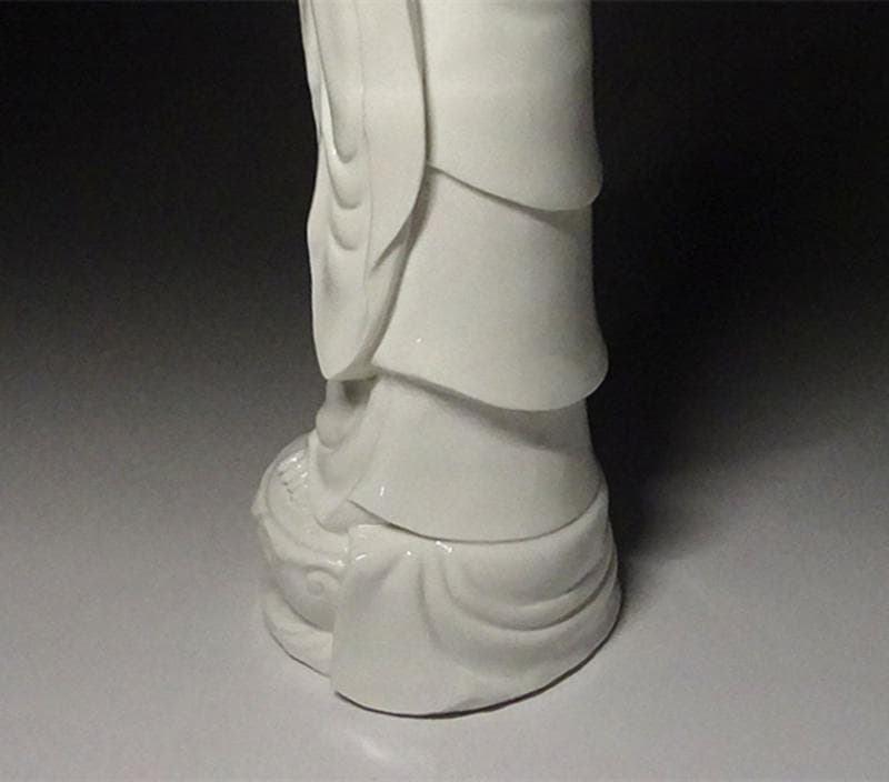 時代物 白磁高麗仏 仏像 高約34.5cm 仏教美術 唐物 徳化窯 z98913