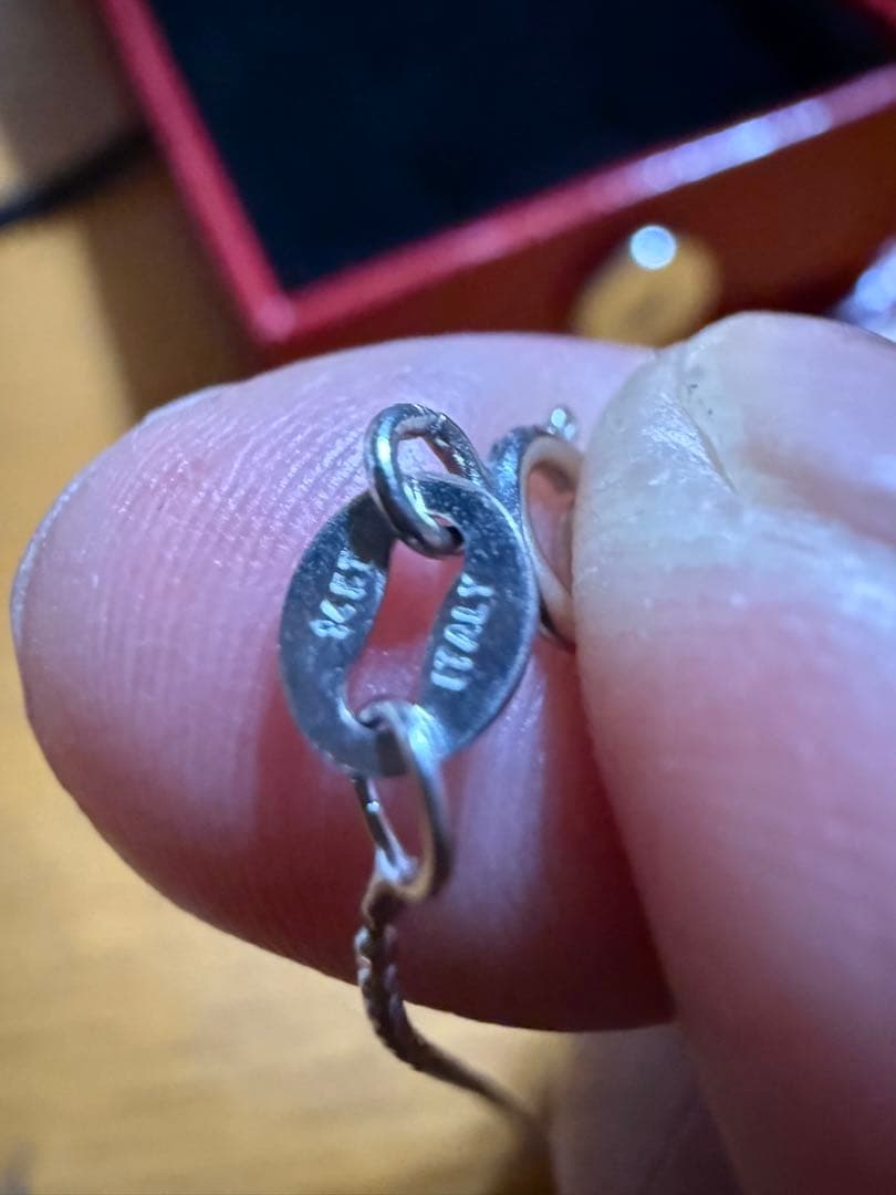 イタリア製・花柄ネックレスとピアスセット