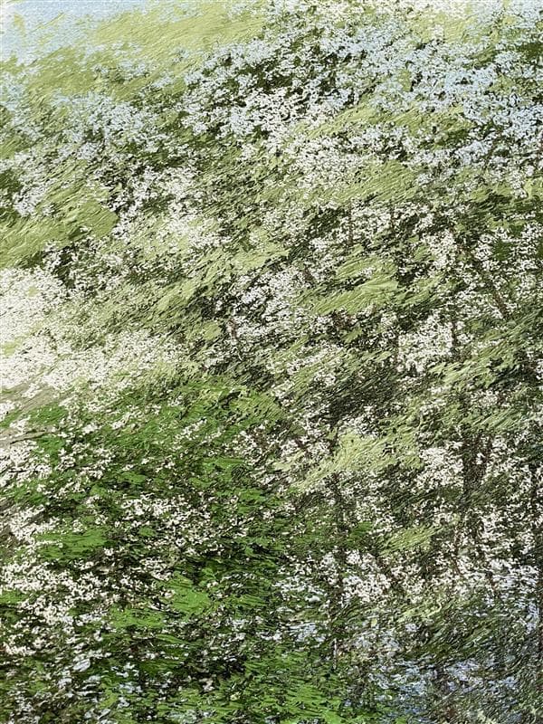 「真作」川田順『渓流(奥入瀬)』風景画　油彩画　額装　サイン有り　F10号