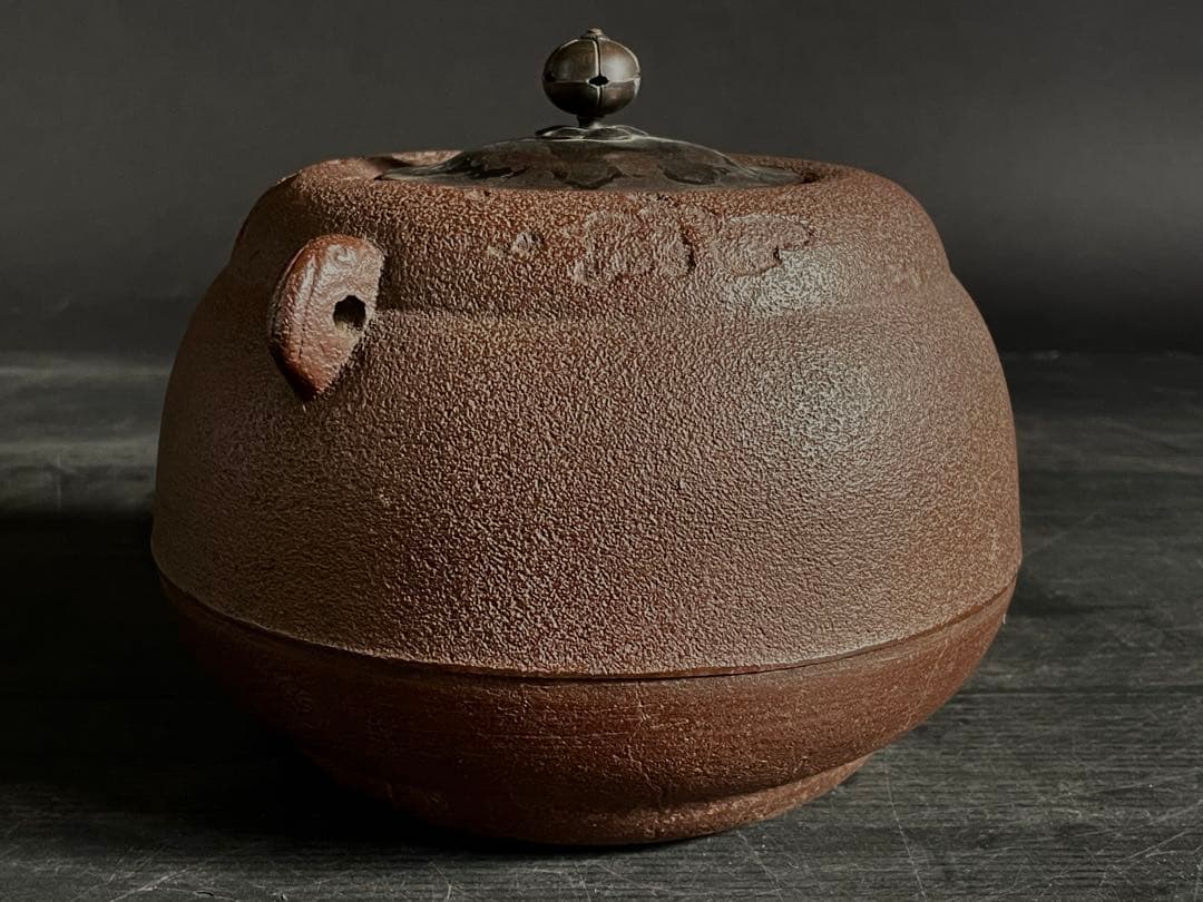 「母」 瓢釜 人間国宝 高橋敬典 茶釜 茶道具 （121Ｂ）