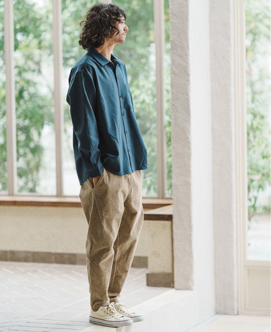 CAMBIO ベージュ コーデュロイ サルエルパンツ テーパードパンツ