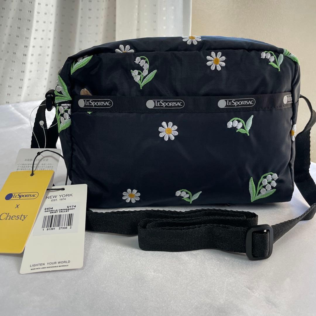 新品⭐️完売レスポートサック×チェスティ　スズラン刺繍　ショルダーバッグ　斜めがけ