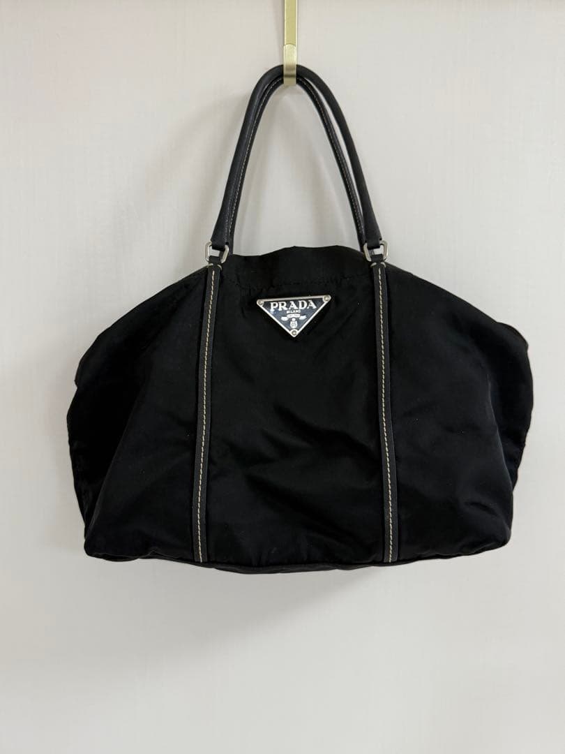 も*こ様 【PRADA プラダ】ミニボストン ブラック ナイロン ハンドバッグ