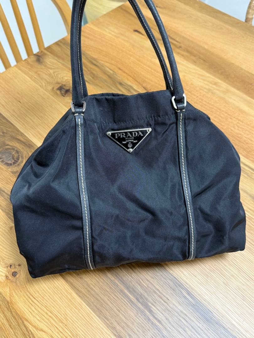 も*こ様 【PRADA プラダ】ミニボストン ブラック ナイロン ハンドバッグ