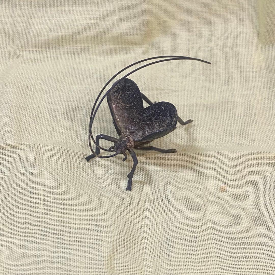 sh2270 銀製 鈴虫　置物　清課堂　京都