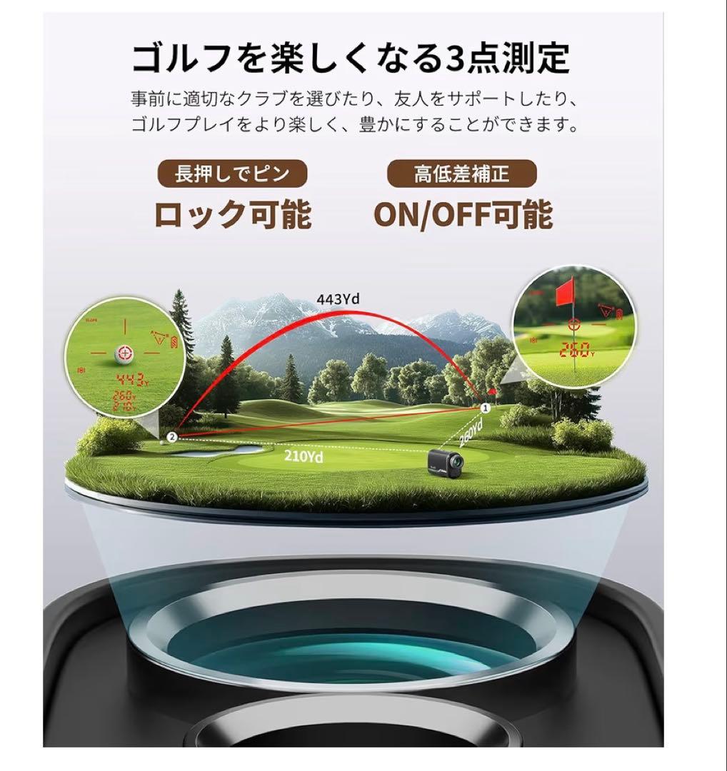 ゴルフレーザー距離計 mini VM1/VM2 「今平周吾プロ推薦」 3点間距離