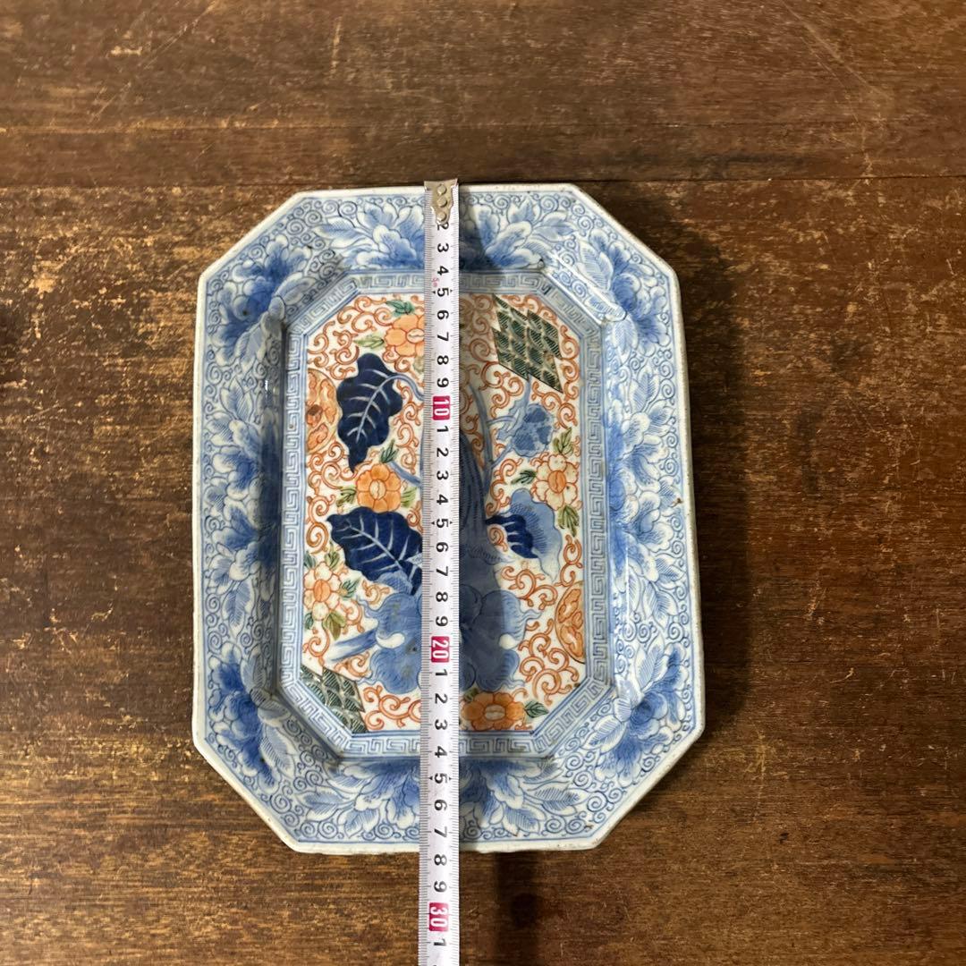 古伊万里八角皿　アンティーク　白磁　李朝