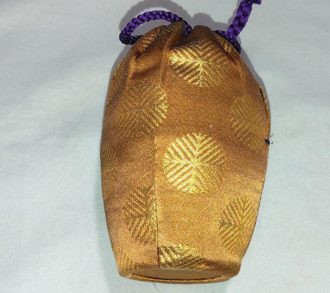 茶道具　丹波立杭焼　陶勝窯　市野陶勝作　丹波肩衝茶入　唐松緞子仕覆付　美品！！