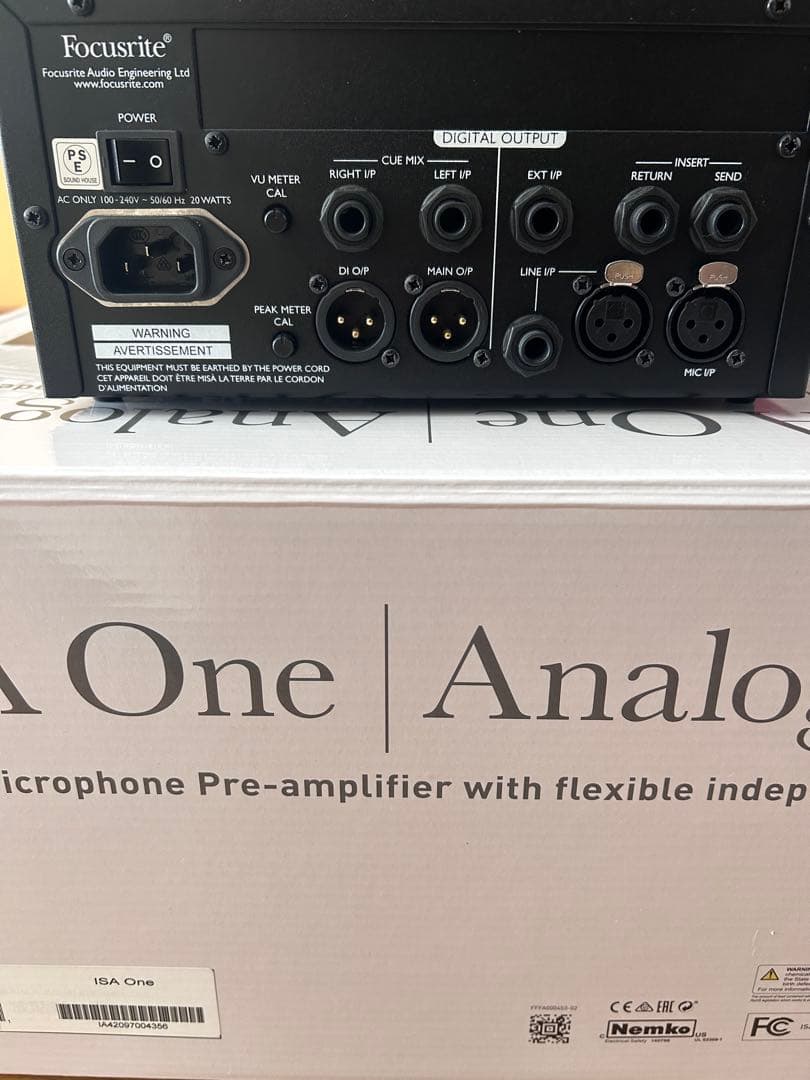 Focusrite ISA One アナログマイクプリアンプ