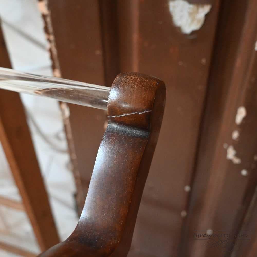 IFU-415 英国アンティーク マホガニー リネンラック ラック 洗濯物干し