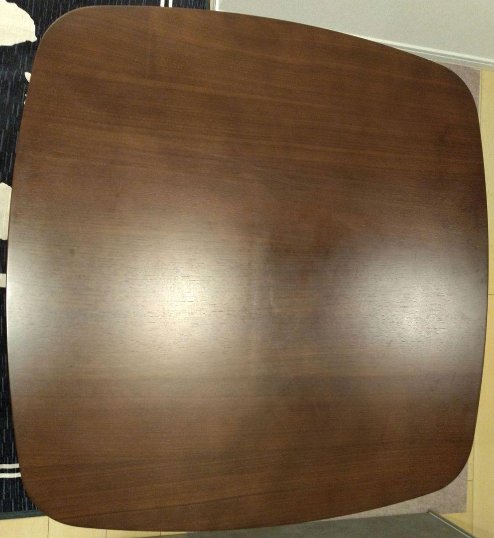 ニトリ ブラウン 木製 ダイニングテーブル 角丸