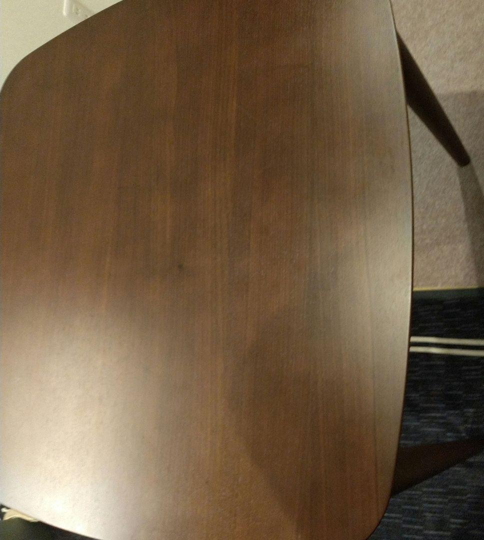 ニトリ ブラウン 木製 ダイニングテーブル 角丸