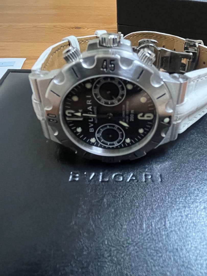 美品 ブルガリ ディアゴノ スクーバ クロノ オートマティック メンズ