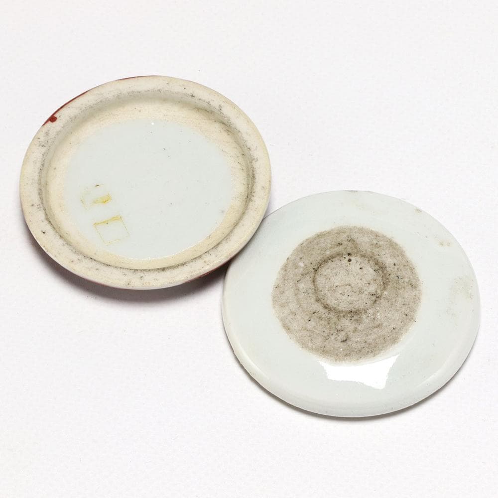 234B 香合 大小 2点 蓋物 茶道具 薩摩 小物入れ 径6㎝