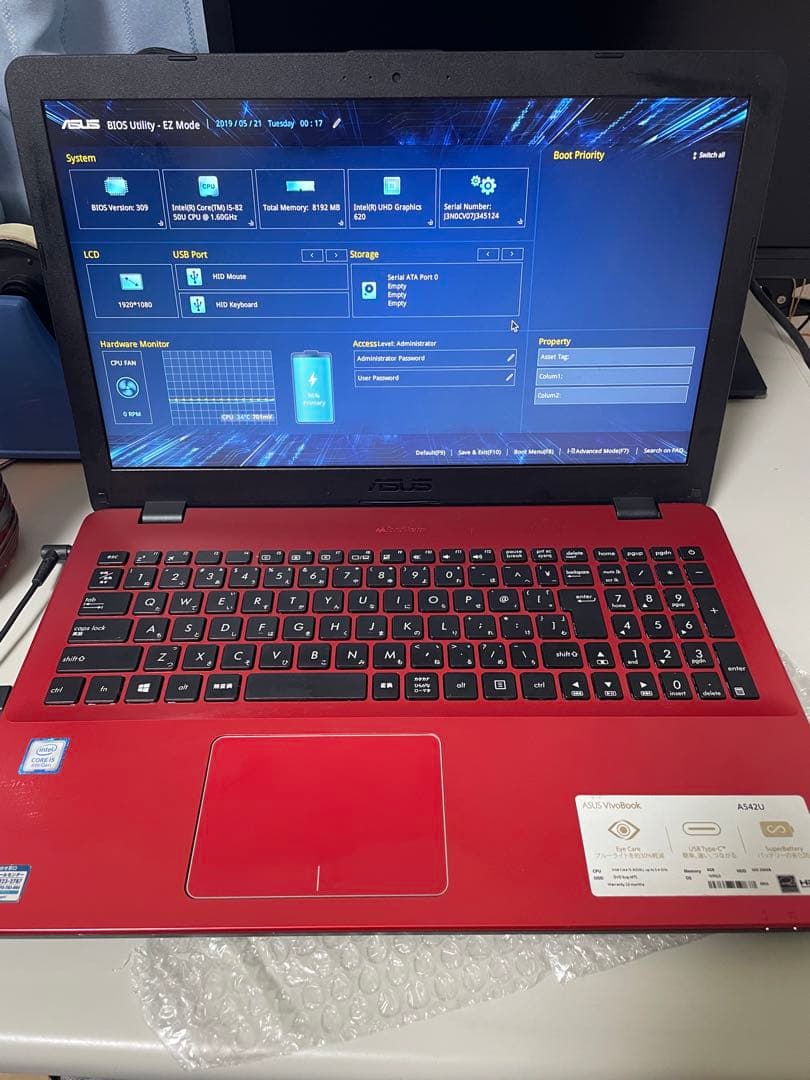 ASUS A542U 第8世代 i5 メモリ8GB SSD256GB ジャンク品