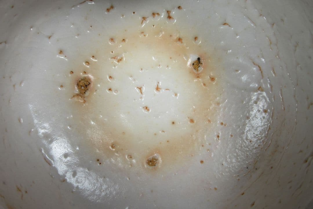 【豊場惺也】（師）荒川豊蔵！。志野茶碗（共箱、共布、栞）。最上位作！本物保証！。