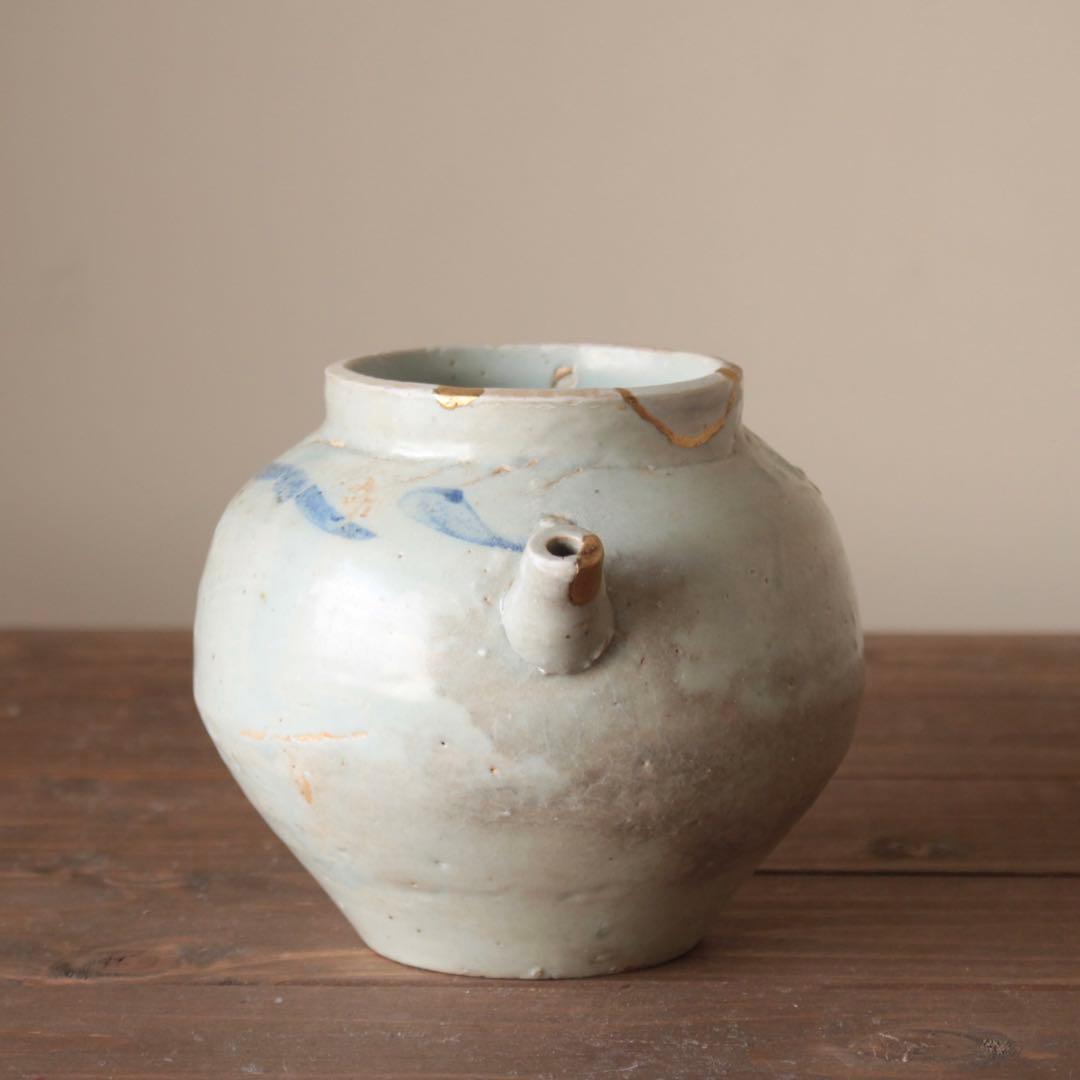 李朝 染付 片口 青花 朝鮮美術 古美術 古道具 アンティーク