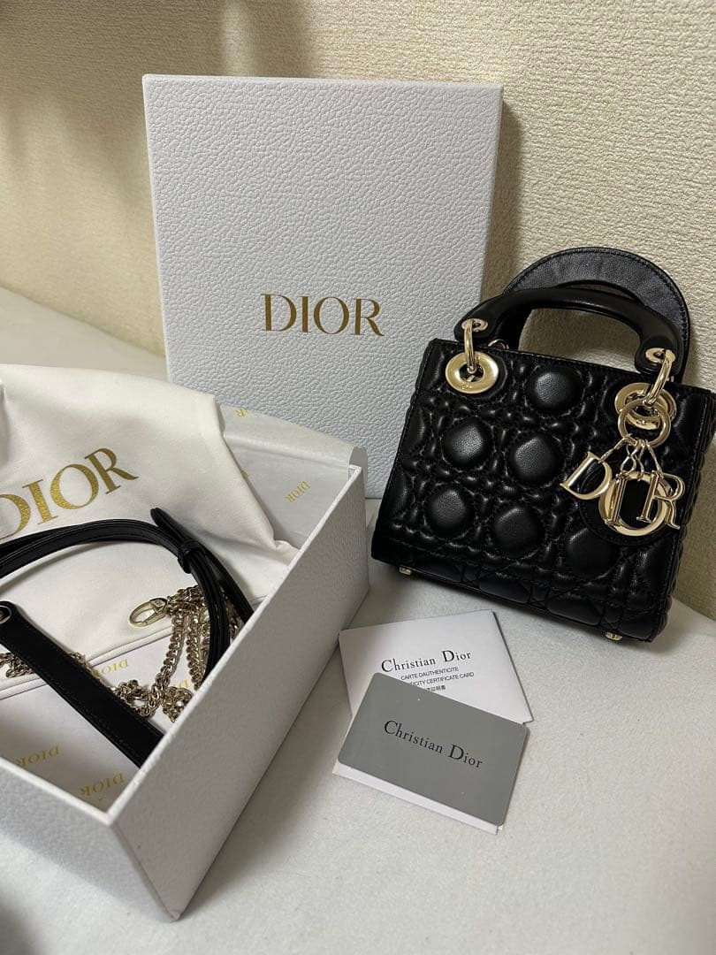 DIOR 新品ノベルティ　ショルダーバッグハンドバック2way ゴールドチェーン