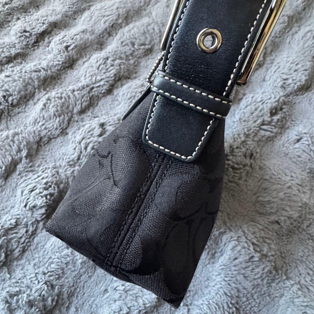 未使用級 coach コーチ ワンショルダーバッグ シグネチャー 黒 6371