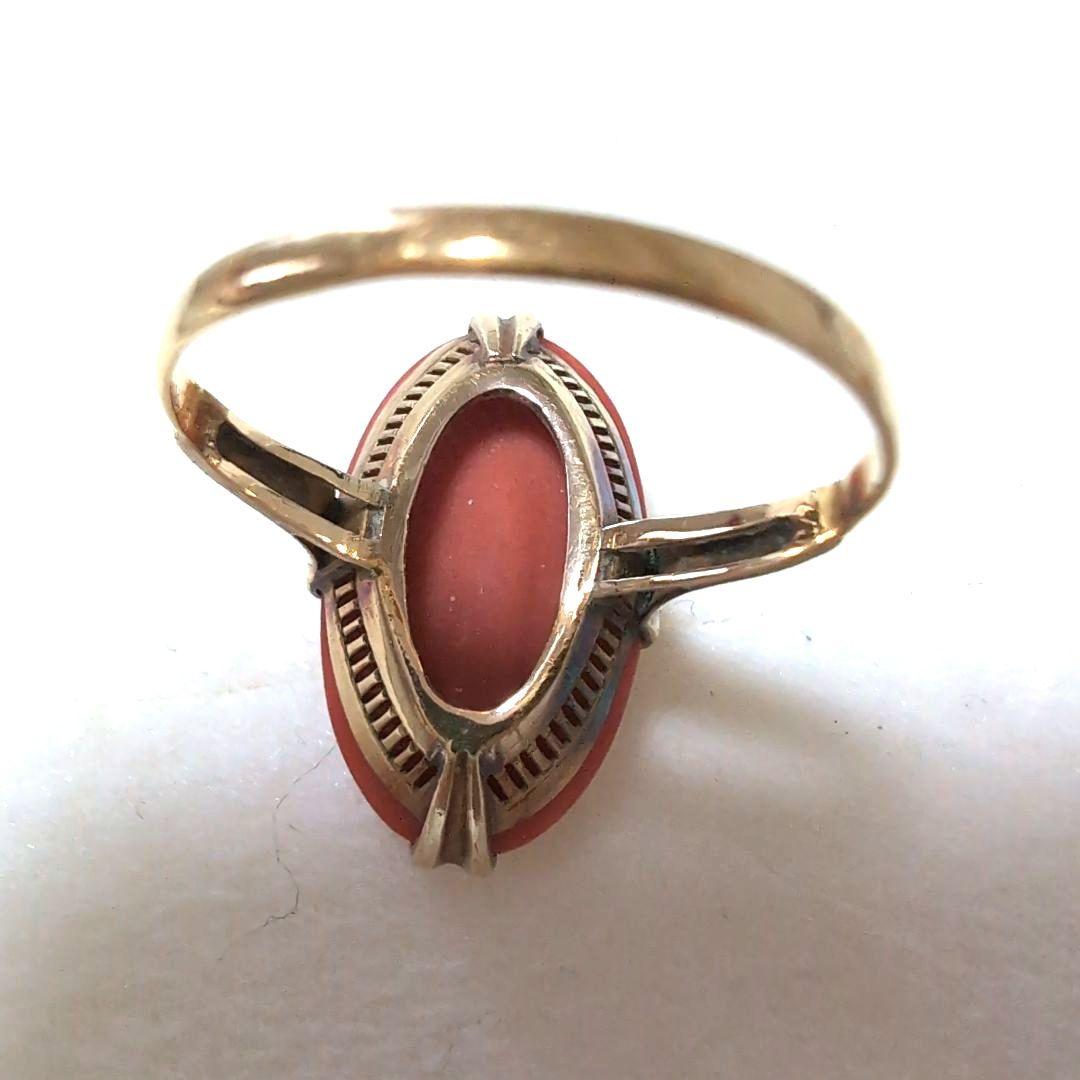 マ*カ様 サンゴのヴィンテージリング　K18（刻印あり）