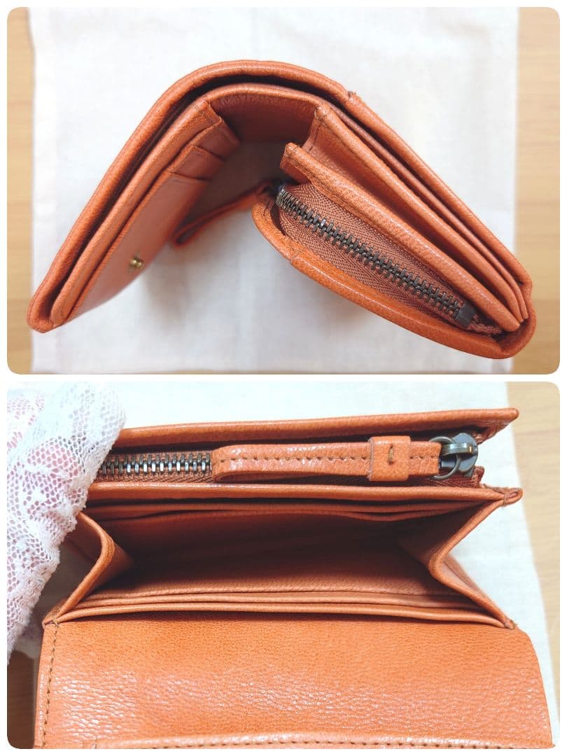 未使用 [genten /ゲンテン] ゴート 二つ折り財布 本革 折り財布 財布