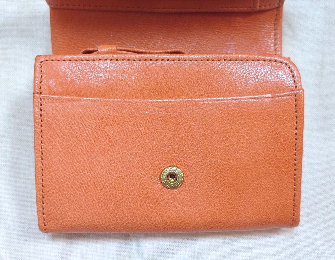 未使用 [genten /ゲンテン] ゴート 二つ折り財布 本革 折り財布 財布