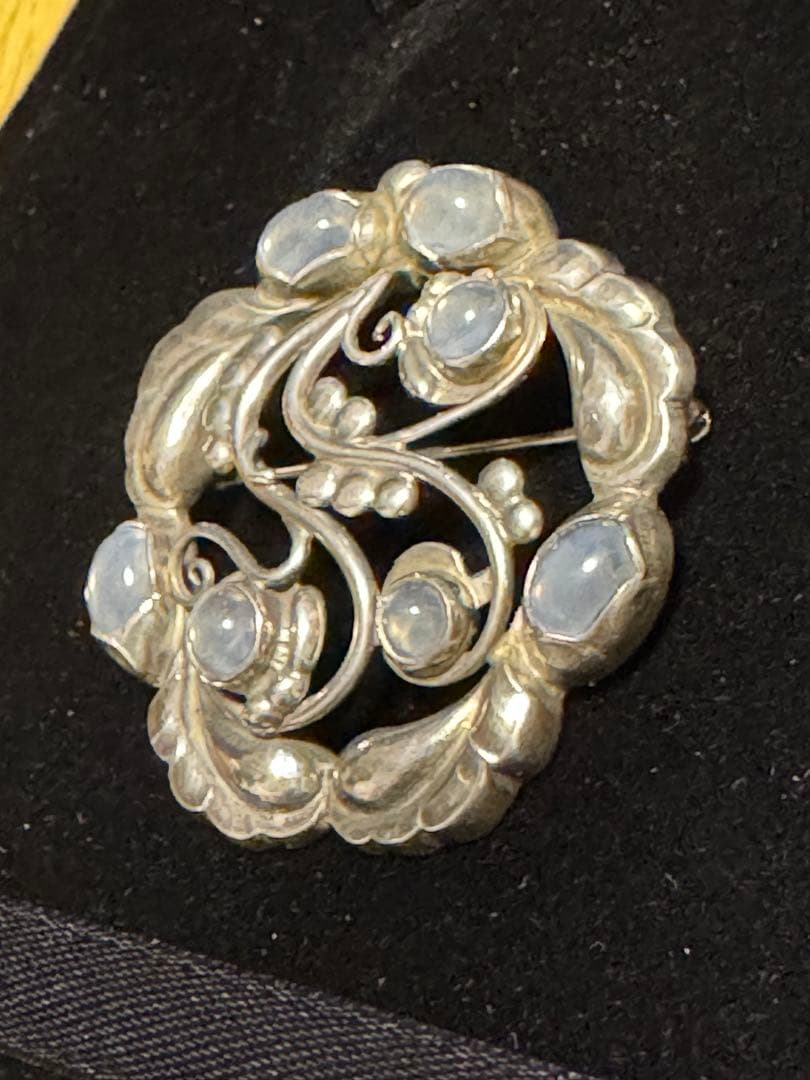 北欧ヴィンテージ GEROGブルームーンストーンブローチ