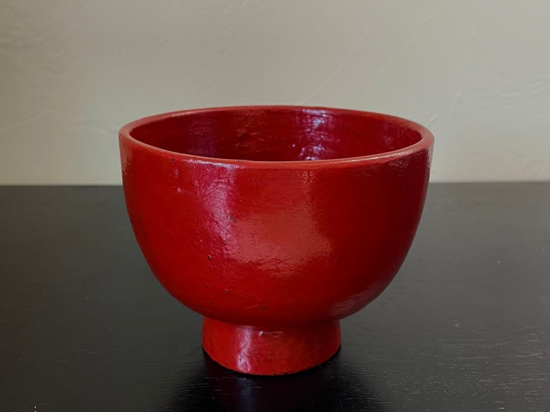 松崎融 作/漆器/茶器/抹茶茶碗/朱漆茶碗