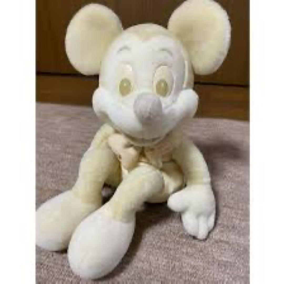 ミッキーマウス ぬいぐるみ クリーム色、 激レア商品です、一品物である意味凄す
