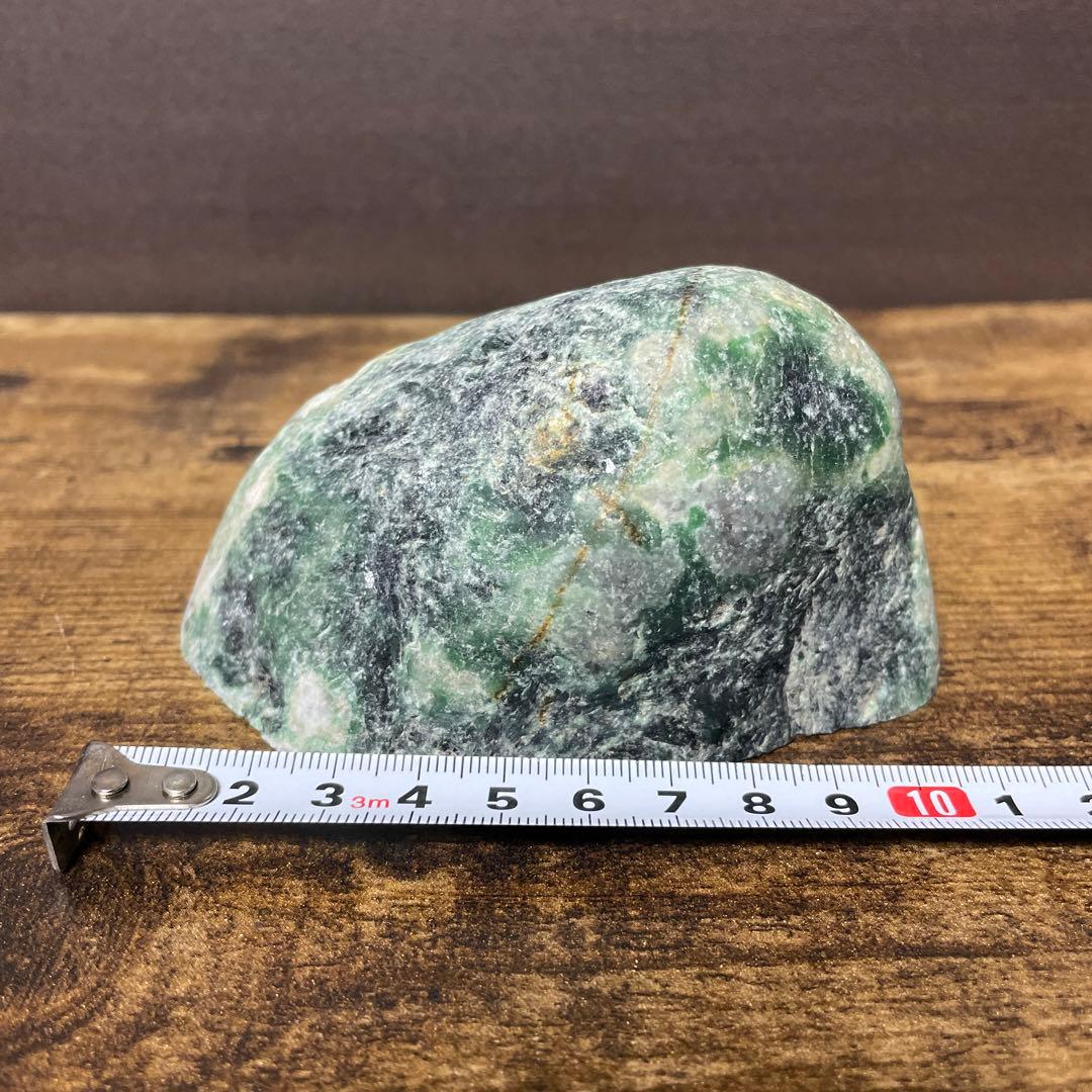 610g 糸魚川 翡翠 緑灰黒