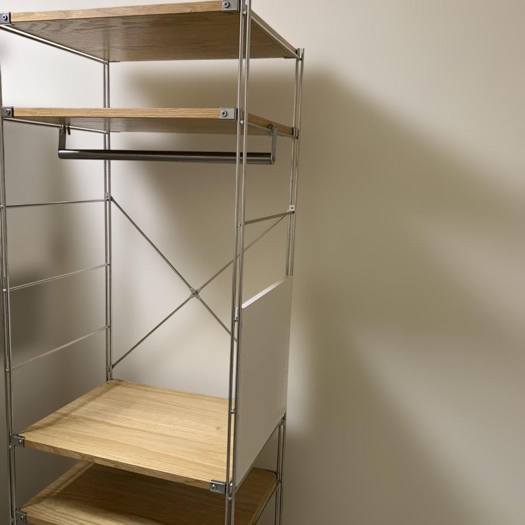 無印良品　ステンレスユニットシェルフ　オーク材棚セット　追加棚・バスケット