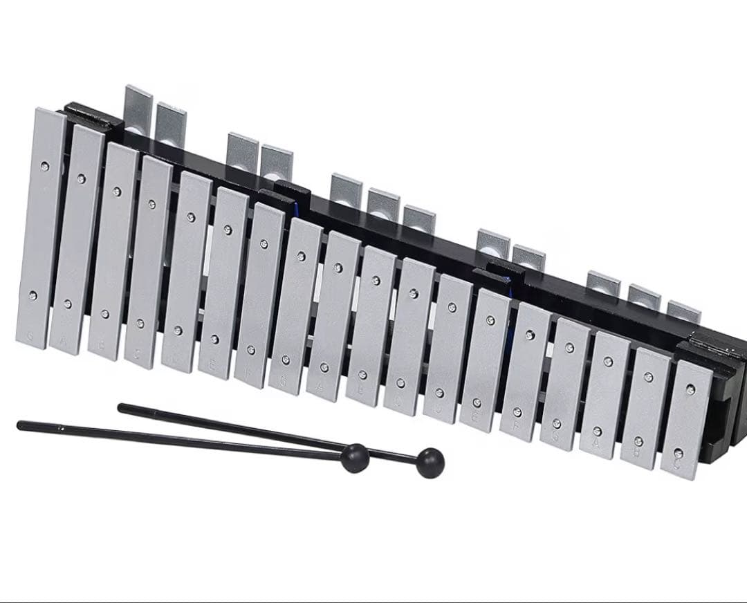 グロッケン　折りたたみ式　収納ケース付き　鉄琴