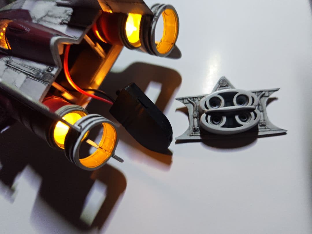 スターウォーズ　MPC社製　Aウイングファイター塗装済み電飾仕様完成品