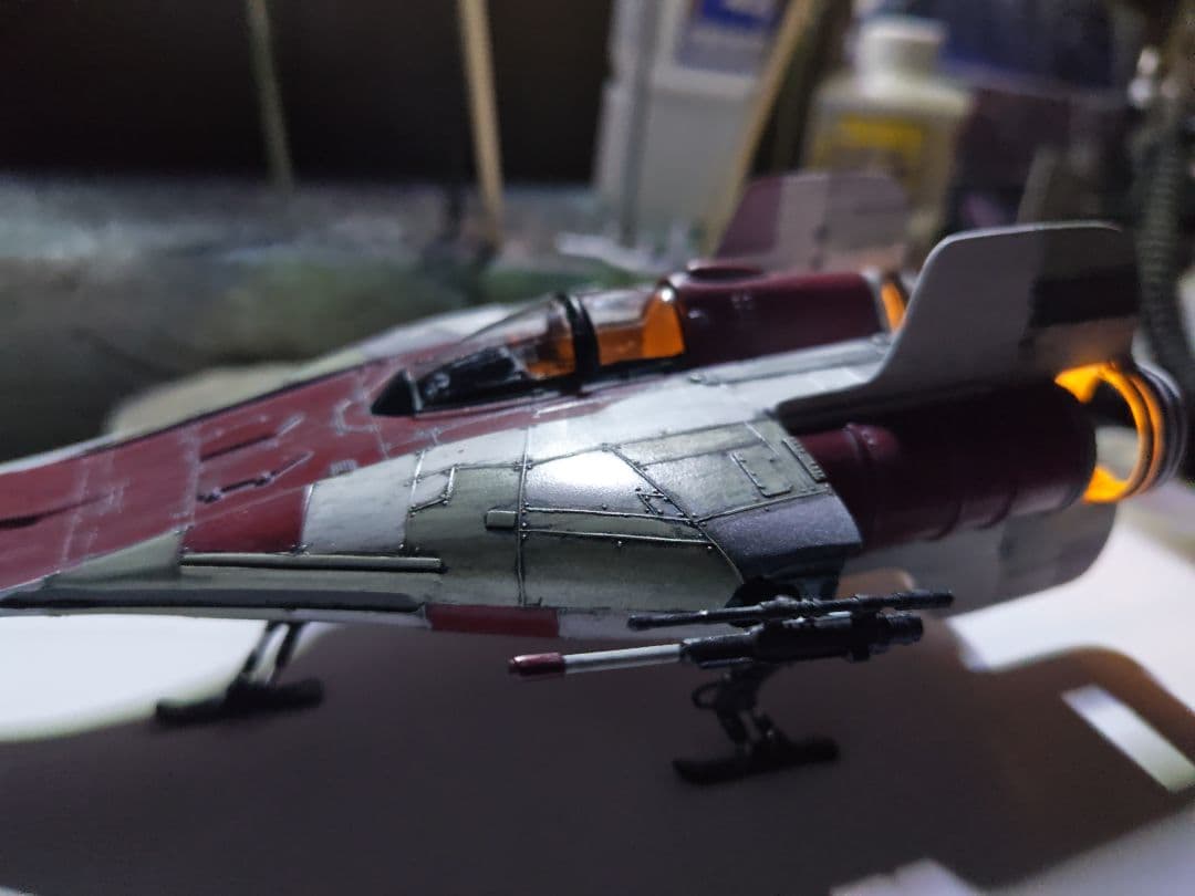 スターウォーズ　MPC社製　Aウイングファイター塗装済み電飾仕様完成品