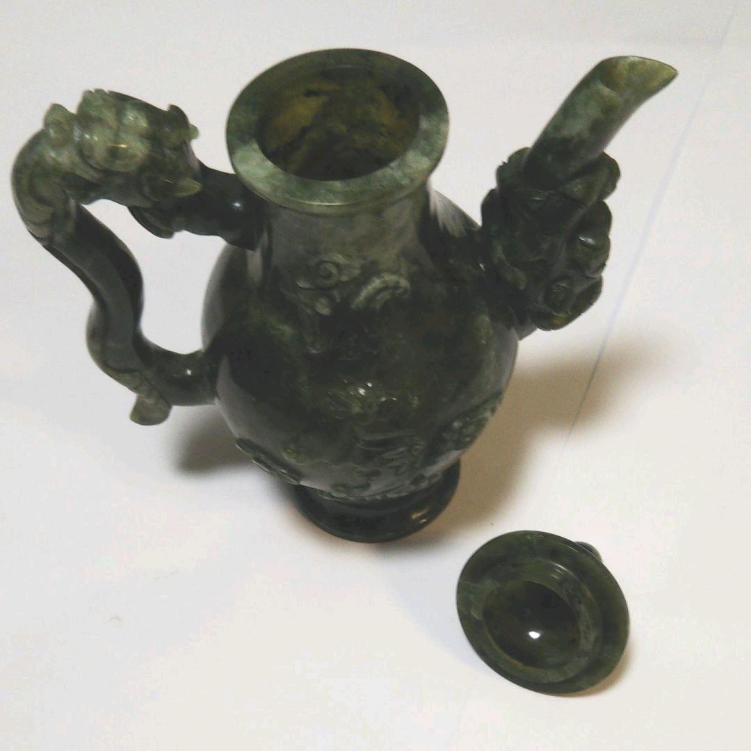 中国 翡翠水差し、高坏、お盆セット