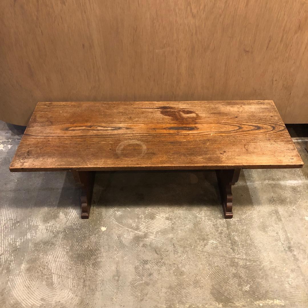 木製机　長方形座卓　文机　ヴィンテージ　ウッドテーブル　昭和レトロ　古道具