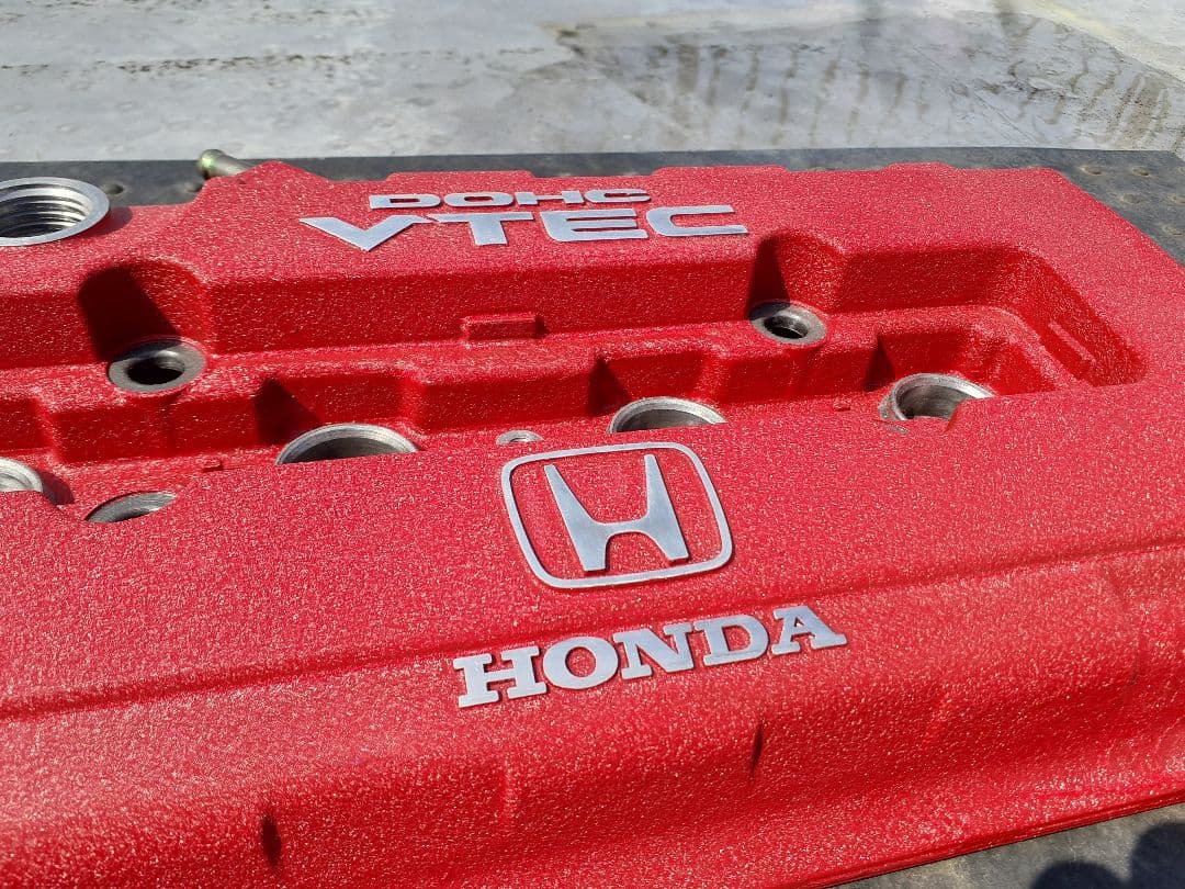 B16A B16B B18C ヘッドカバー 結晶塗装 カムプーリーカバーカット