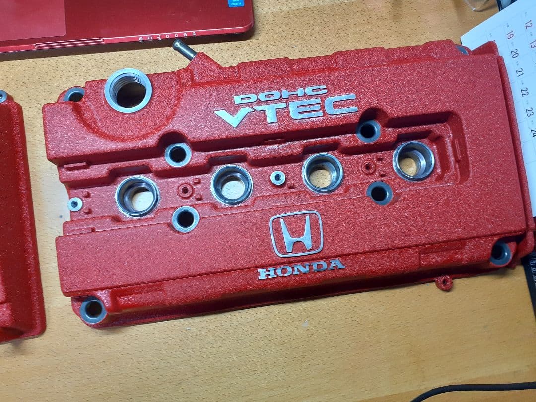 B16A B16B B18C ヘッドカバー 結晶塗装 カムプーリーカバーカット