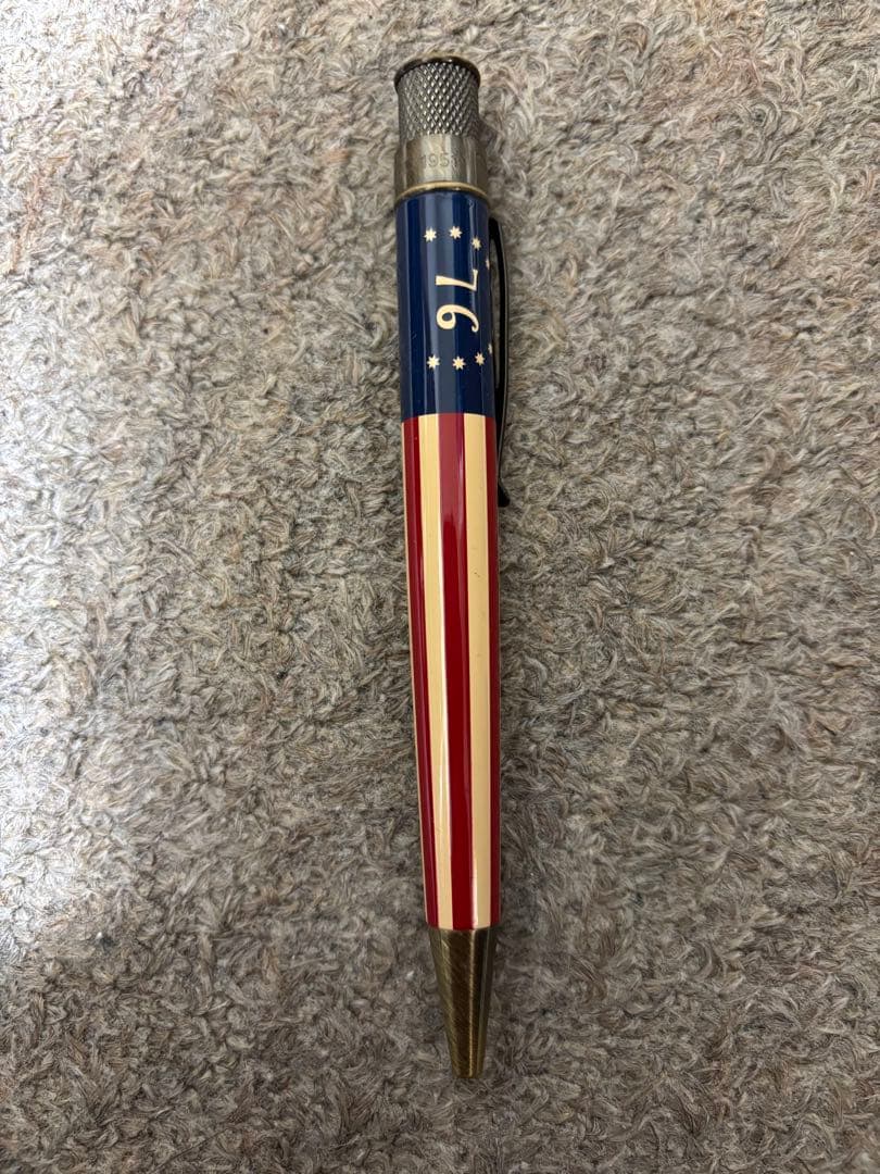 真鍮製　U.S.A.国旗ボールペン