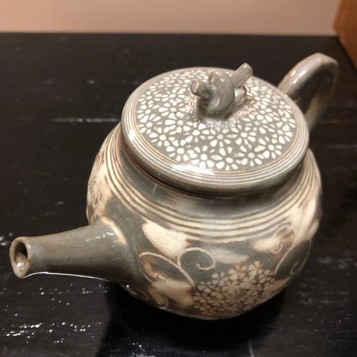 三島手　陶樂　急須　煎茶　茶道具