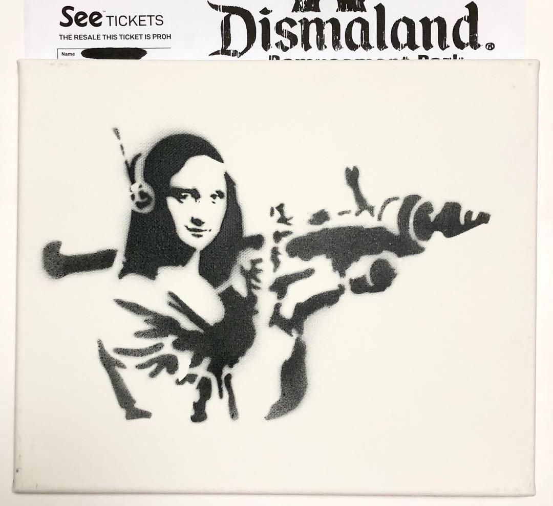 Banksy バンクシー 「Mona Lisa Bazooka」サイン 書類付