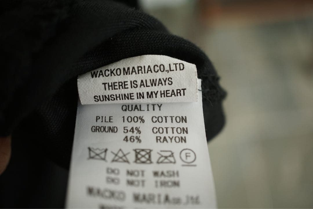 XL WACKO MARIA ベロア トラックジャケット ジャージ ブラック