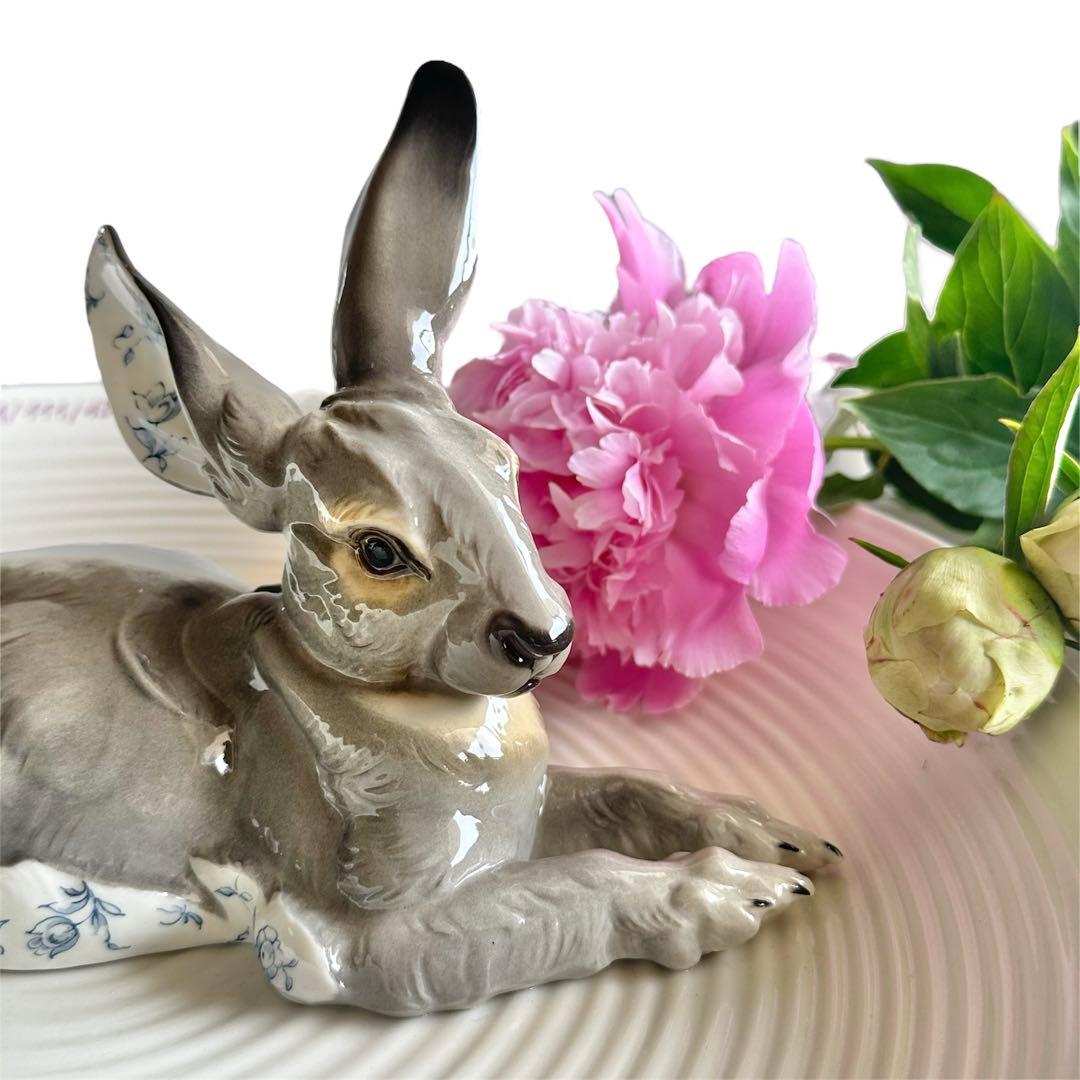 【希少品】最高級 ニンフェンブルク ◆ドイツ製 野うさぎプレート 風水 卯