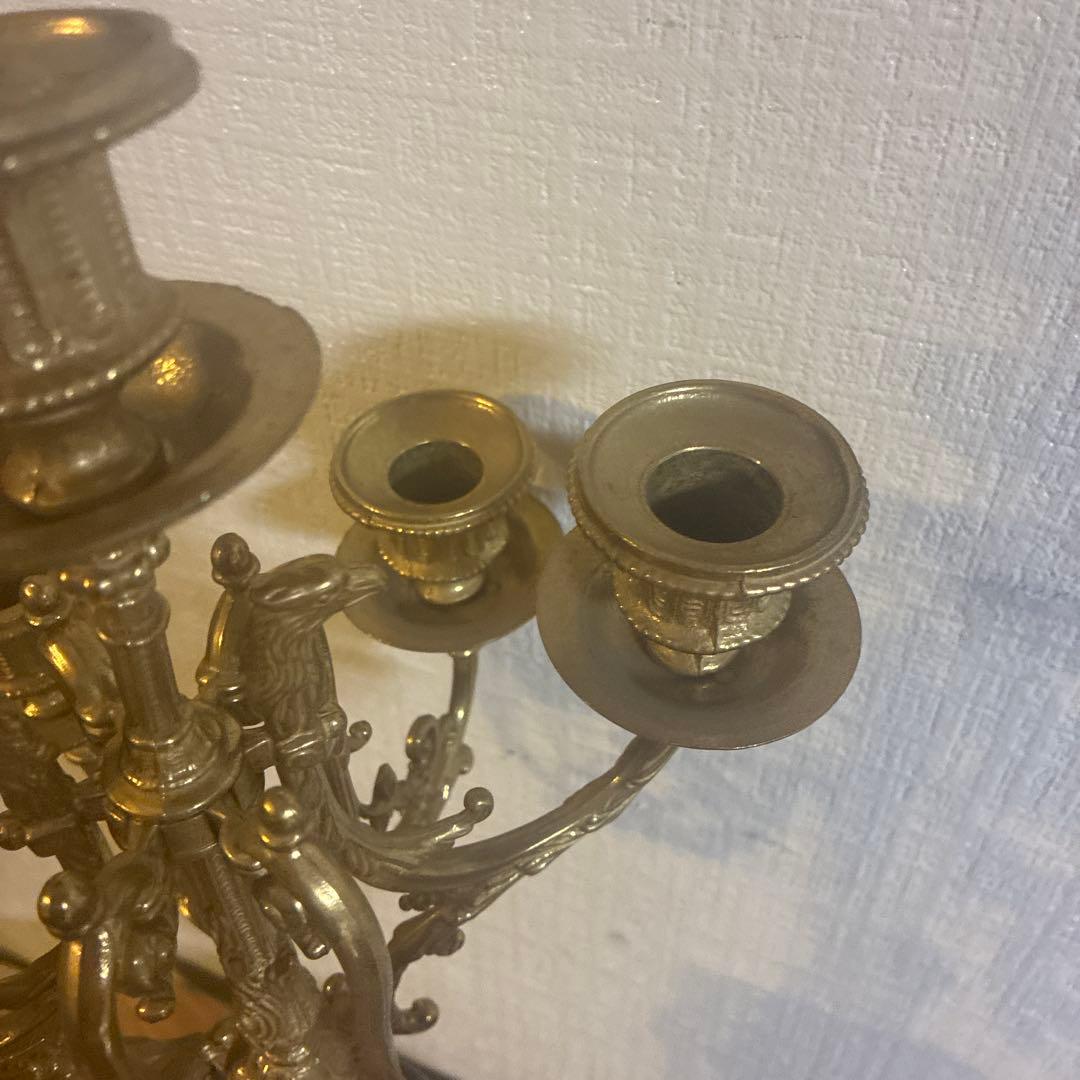 アンティーク イタリア製 7灯 キャンドルスタンド 蝋立て 燭台 曲がり有