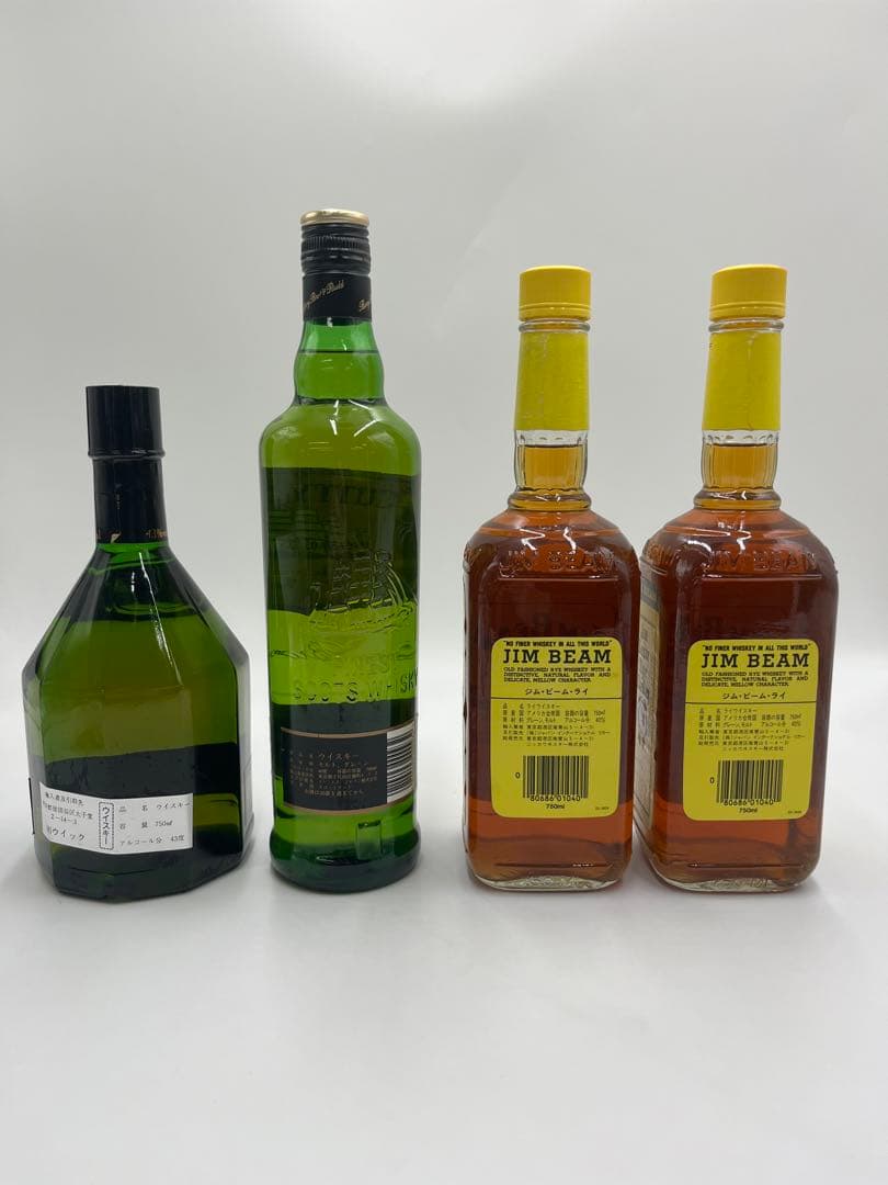 CUTTY SASK JIM BEAM RYE ウイスキー　4本セット