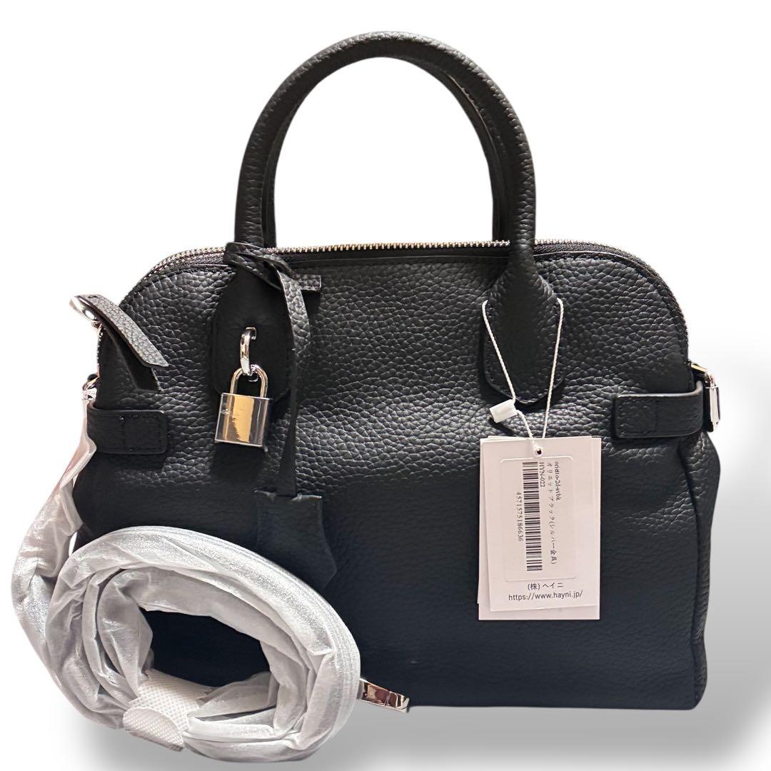 新品タグ　ヘイニ　オリエット　2way ショルダーバッグ　ブラック　レザー