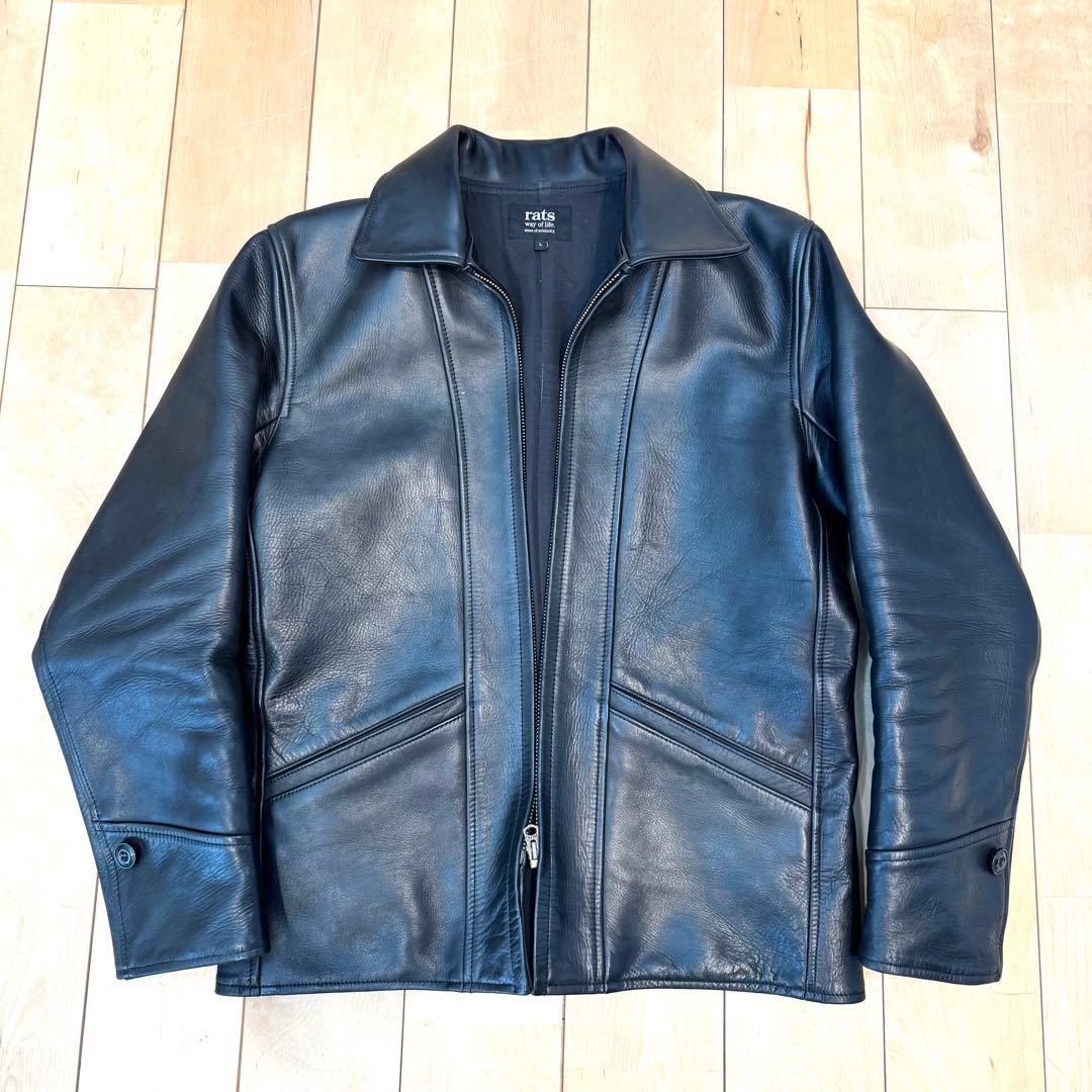 rats ブラック レザー ジャケット L テンダーロイン
