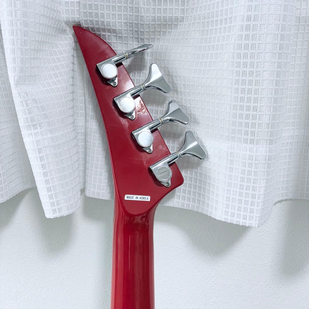 BUSKER’S バスカーズ エレキベース レッド 4弦 エレキベース 初心者