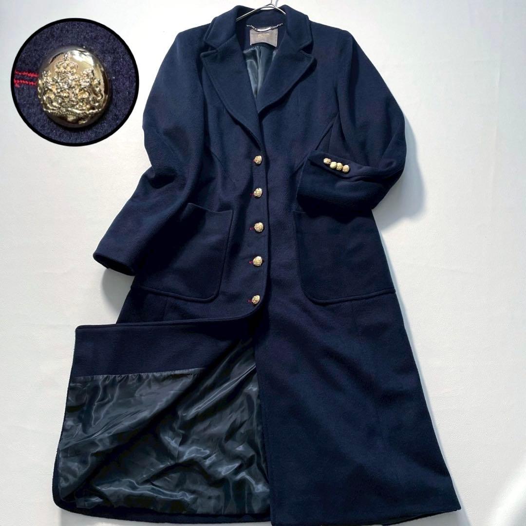 【極美品／大きいサイズ】FLYGIRL　金ボタン チェスターコート イタリア製